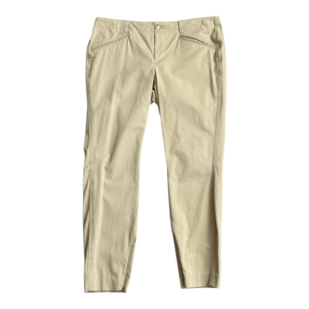 Lauren Ralph Lauren Tan Trousers sz 14 zipper ankle